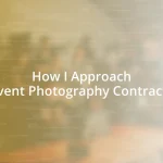 How I Approach Event Photography Contracts