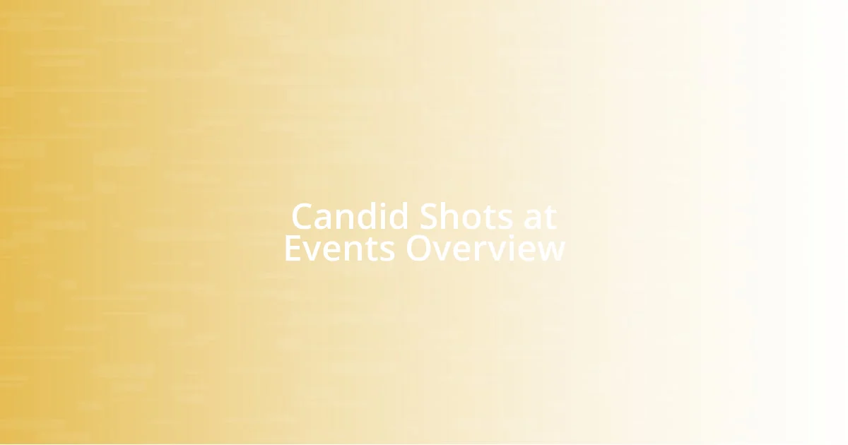 Candid Shots at Events Overview